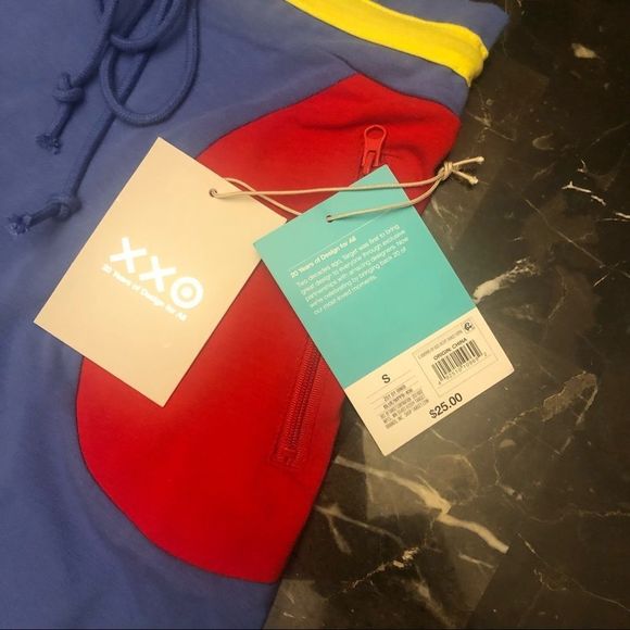 Stephen Burrows 20th Anniversary NWT Blue w red & yellow Mini Flare Skirt Size S - Picture 7 of 9